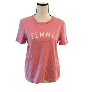 Madewell | Pink Femme graphic Short Sleeve Tee